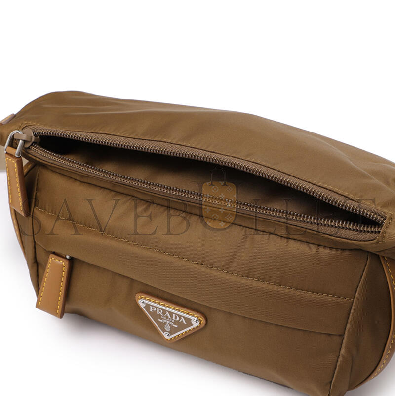 Pra*a re-nylon×leather shoulder bag 2vh171 (20*12.5*10cm)